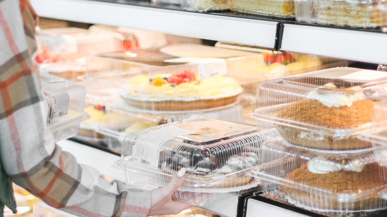 store bought pies on shelf