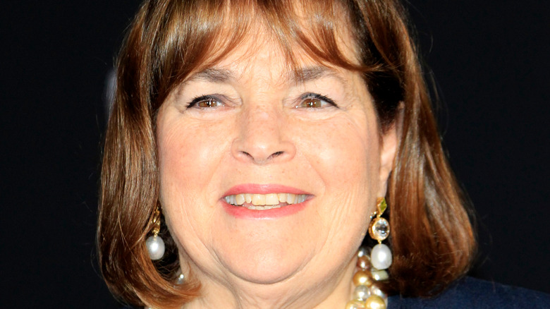 Ina Garten wearing pearl earrings