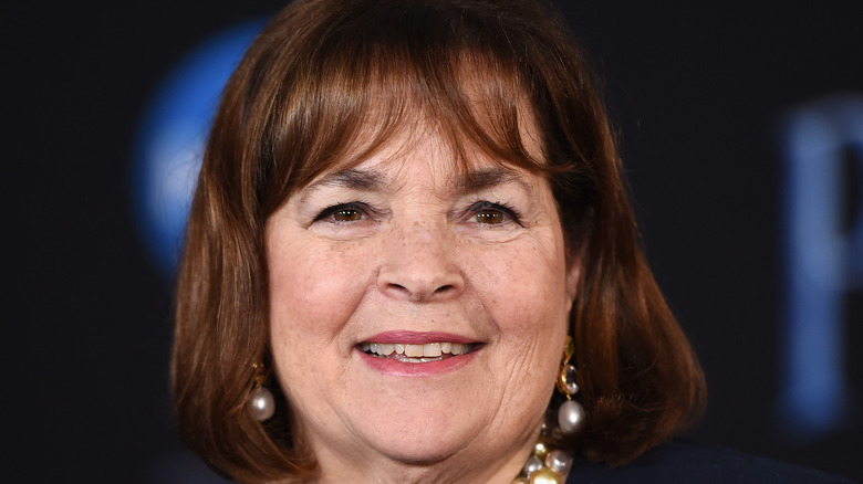 Ina Garten wearing pearl earrings