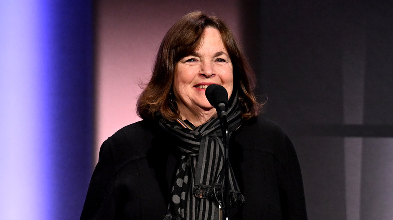 Ina Garten on stage with microphone