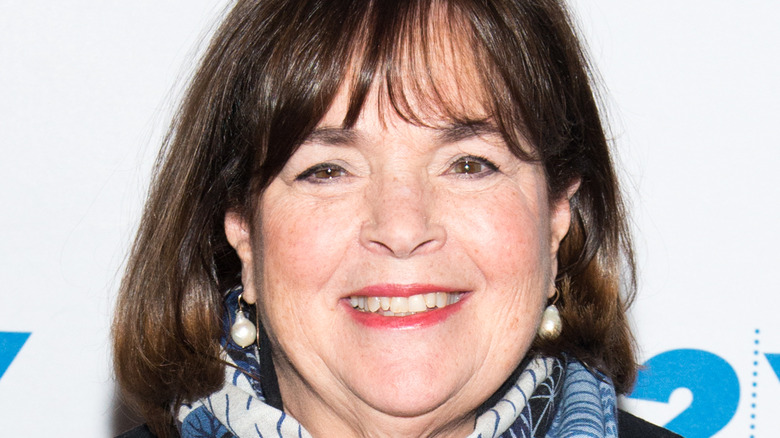 Ina Garten wearing pearl earrings