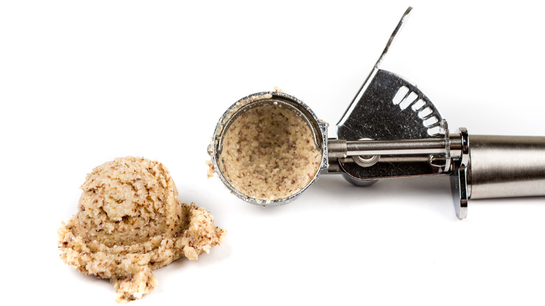 Using ice cream scoop for cookie dough