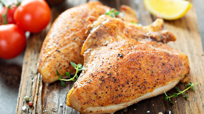 Grilled bone-in chicken