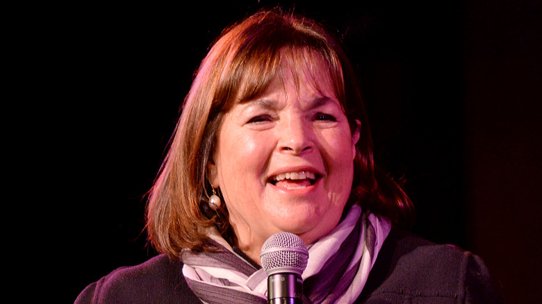 Ina Garten smiling as she speaks on stage