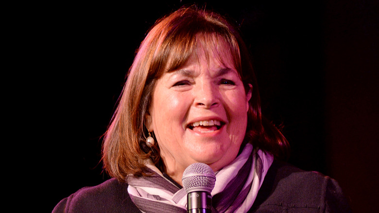 Ina Garten smiling as she speaks on stage