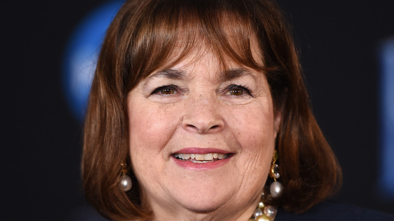 Ina Garten wearing pearl earrings