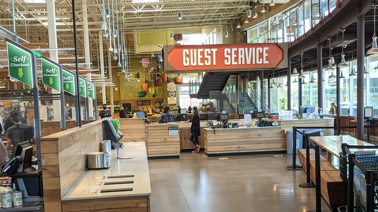The Guest Service counter at Whole Foods Market.