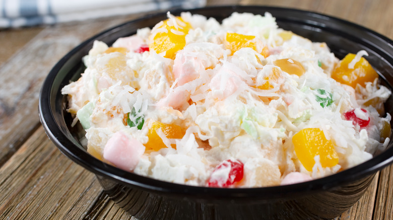 Ambrosia in plastic bowl