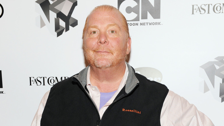 Chef Mario Batali poses at a Cartoon Network event
