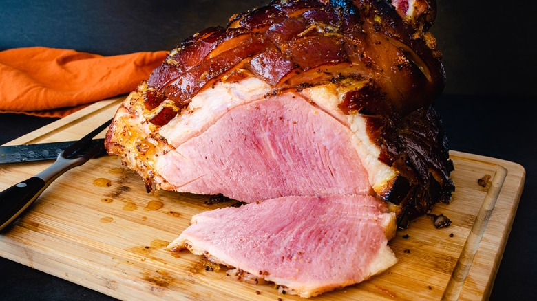 sliced bone-in ham
