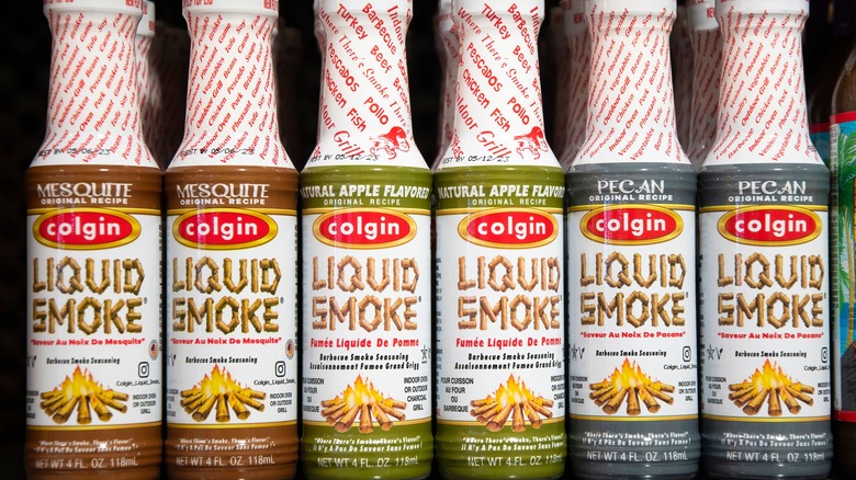 Assorted bottles of Colgin liquid smoke