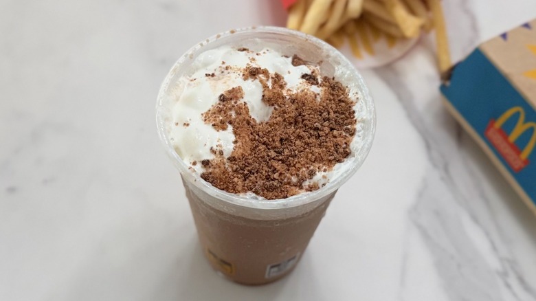 Looking down into Chips Ahoy! Frappé