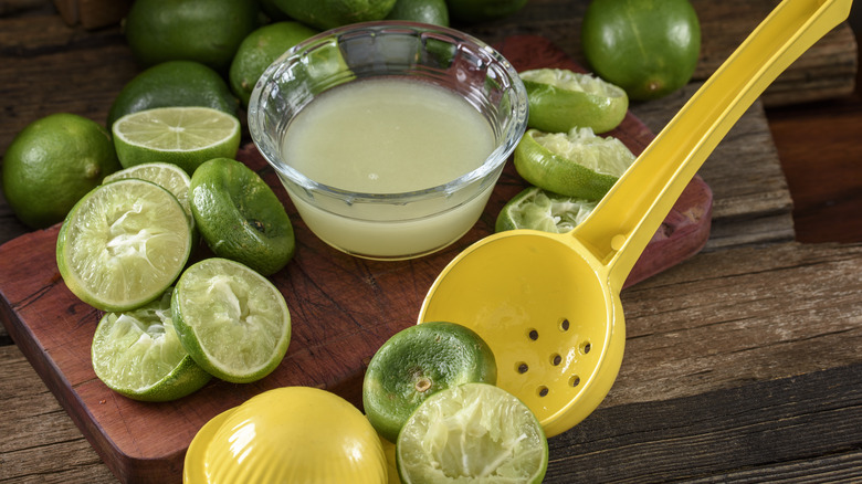 Juiced limes