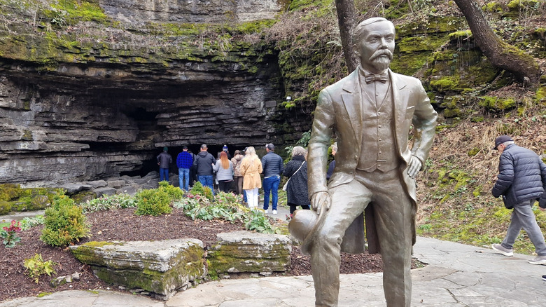 A statue of Jack Daniel.