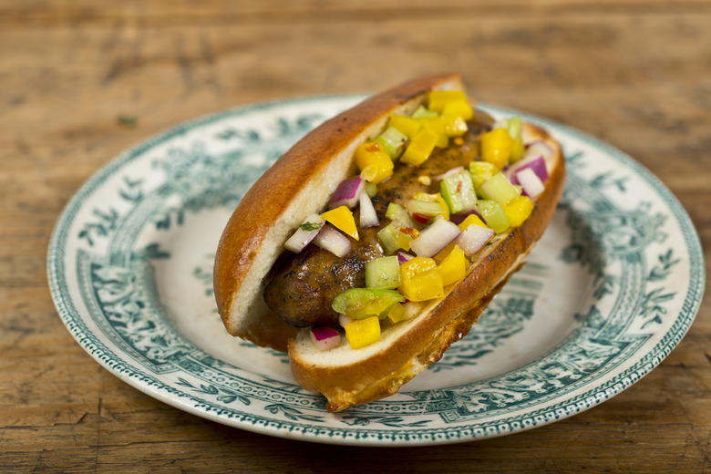 Jambalaya Dog With Holy Trinity Relish