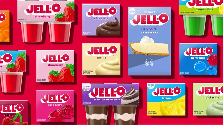 Jell-O packages showing new brand redesign