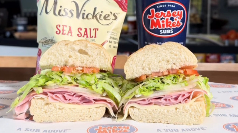 Jersey Mike's Boardwalk Bundle with a Jersey Shore's Favorite, bag of chips, and fountain drink