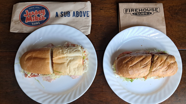 Italian subs from Jersey Mike's and Firehouse Subs.