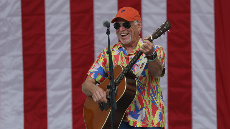 Jimmy Buffet plays a stage in Florida in 2018.