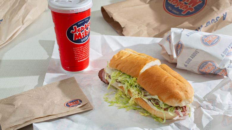 Sub and drink from Jersey Mike's.