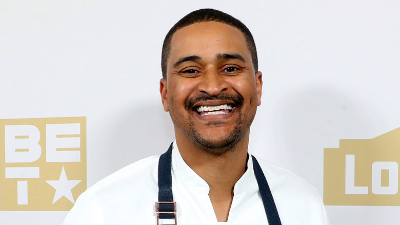 Chef JJ Johnson smiling at BET event