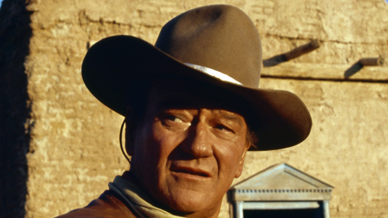 John Wayne gazes out into the horizon.