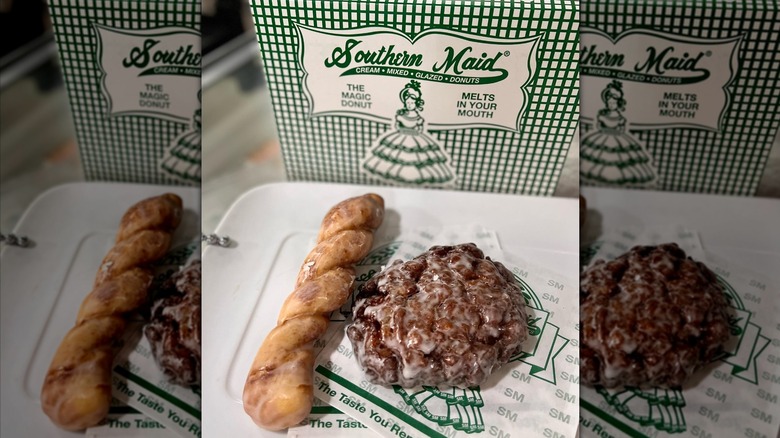 Two glazed treats from from Southern Maid Donuts