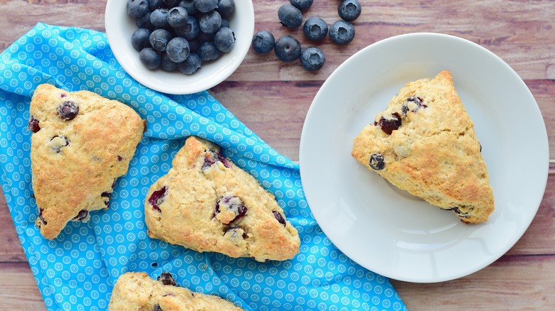 homemade blueberry scones