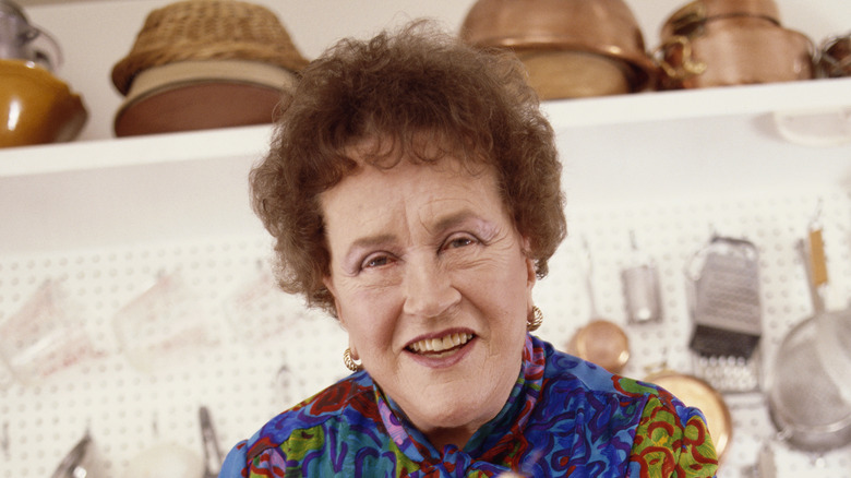 Julia Child in the kitchen