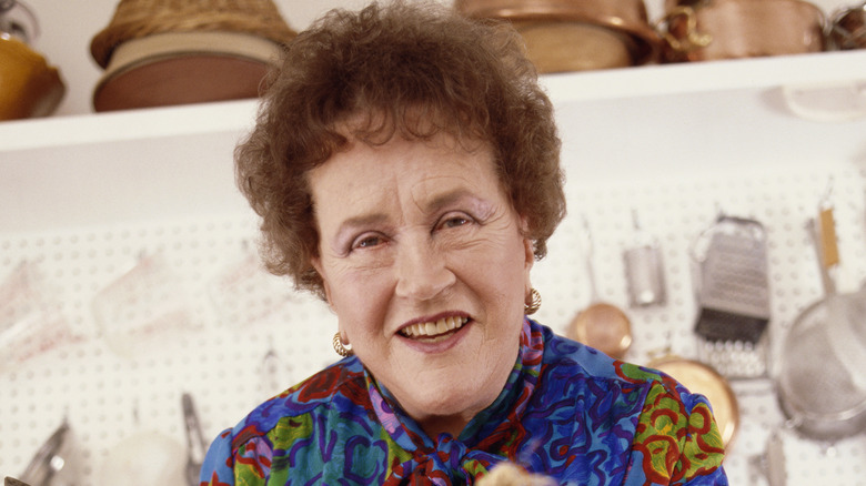 Julia Child in her Pasadena kitchen