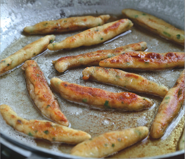 Though Kevin Gillespie suggests you eat them with stroganoff, these finger noodles also make the perfect — dare we say it? — finger food!