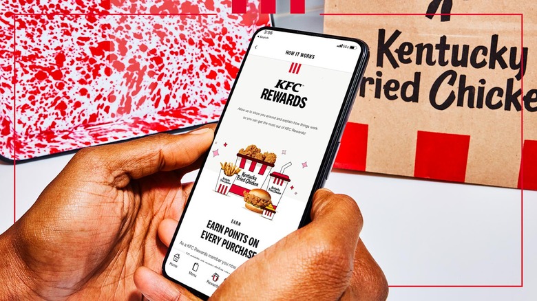 KFC rewards app on a smartphone