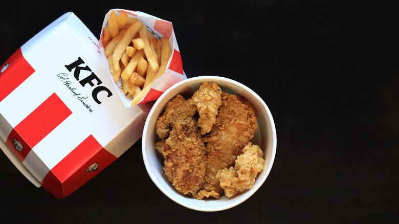 KFC chicken and fries