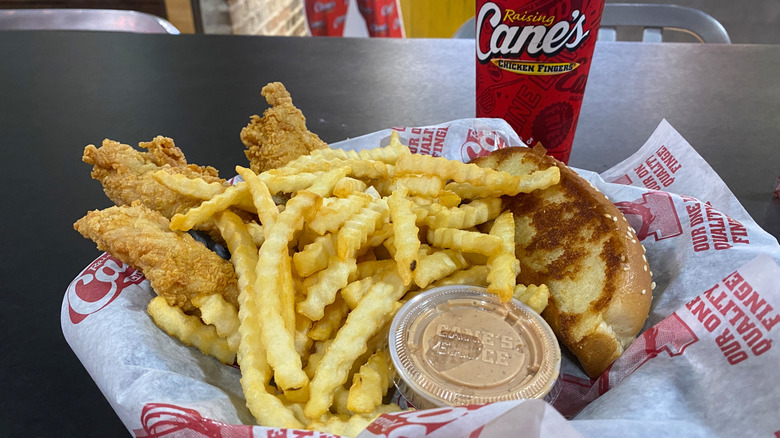 A chicken tender meal at Raising Cane's.