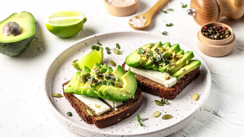 slices of avocado toast