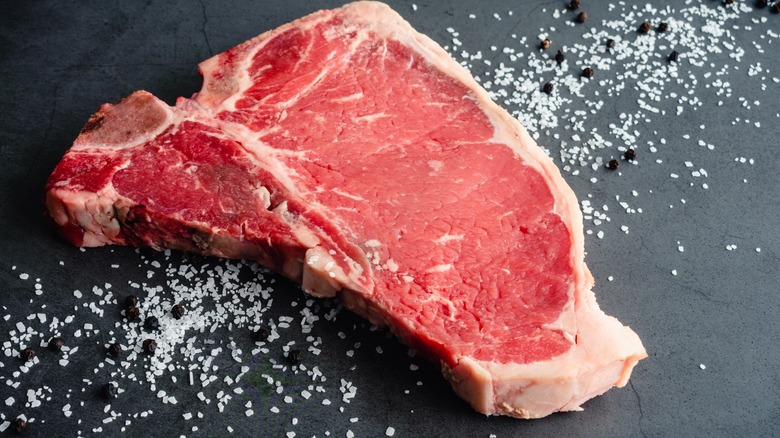 Steak with salt
