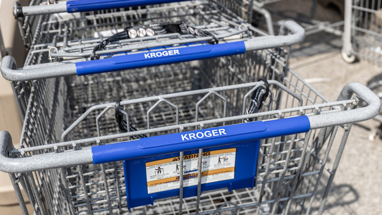 Kroger shopping carts.