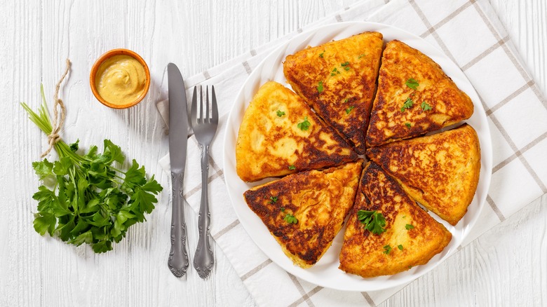 Plate of farls, Irish potato bread