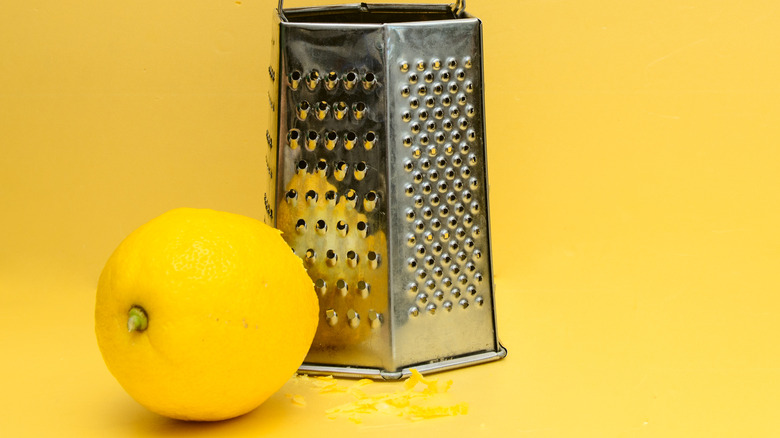 grater next to lemon