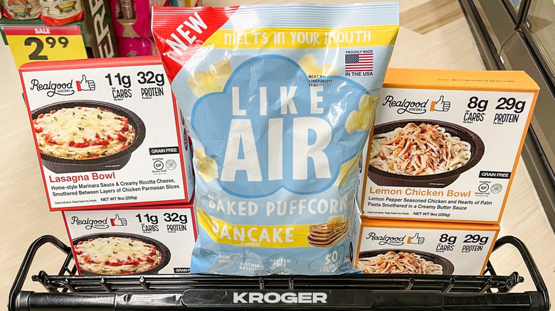Like Air Pancake Puffcorn in a Kroger shopping cart