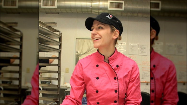Liz Scott in Liz Lovely Cookies production kitchen