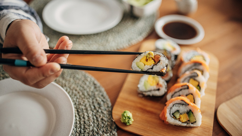 plate of sushi