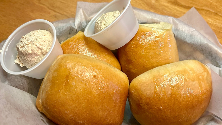 Texas Roadhouse rolls with cinnamon butter