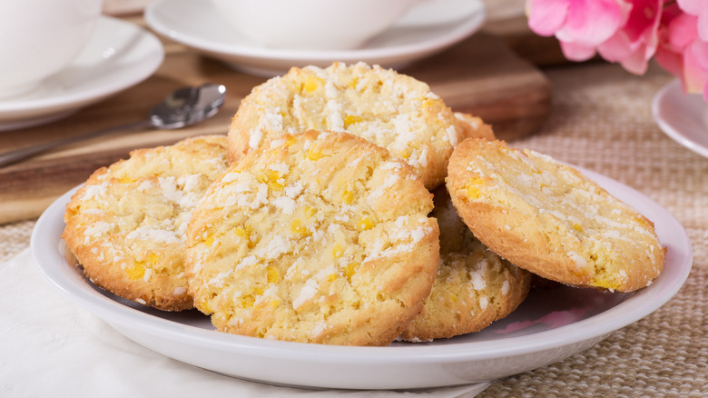 plate of lemon cookies