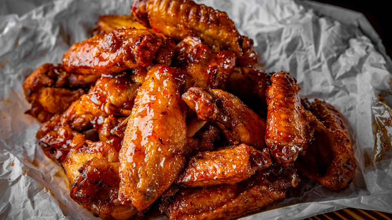 Sweet glazed chicken wings
