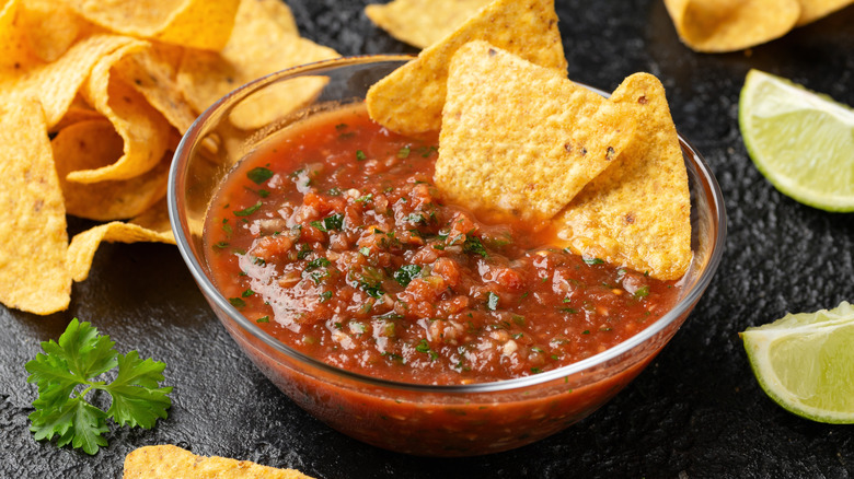 chips and bowl of salsa