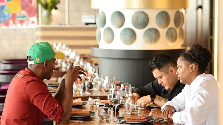 Marcus Samuelsson with restaurant chefs