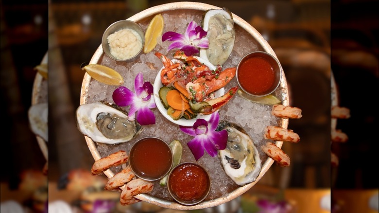 seafood on ice