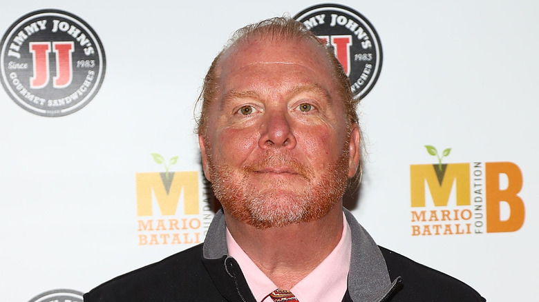 Mario Batali smiling at benefit
