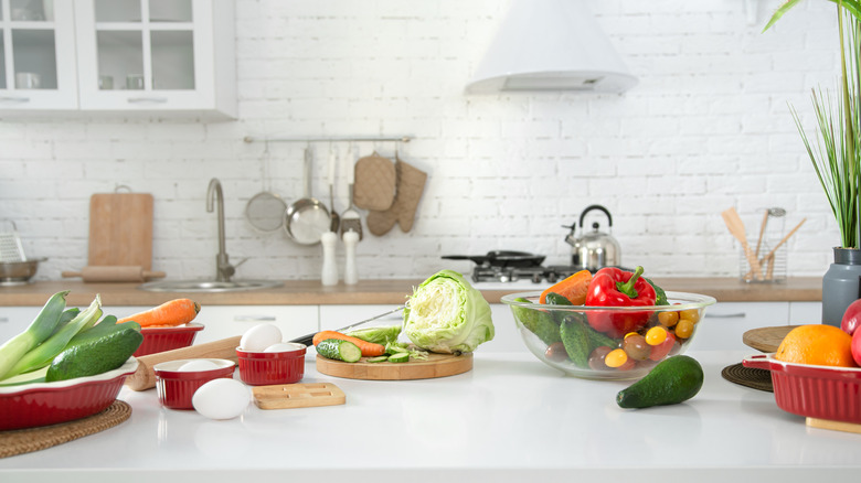 bowls on counter